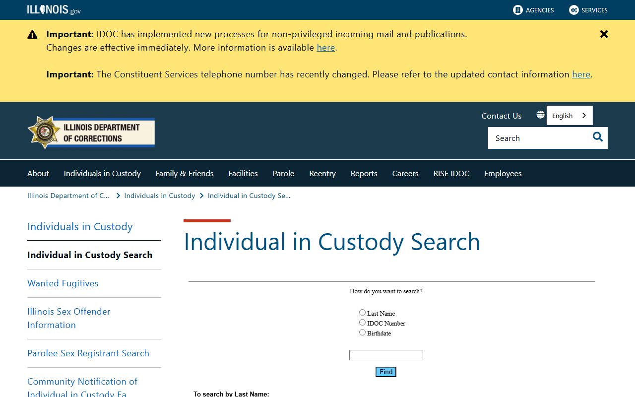 Brown County inmate records IDOC sentenced custody search